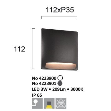 Уличный настенный светильник Viokef Mode 4223901-2