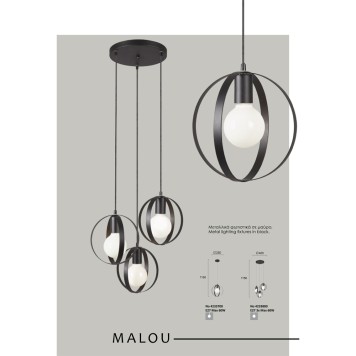 Люстра Viokef Malou 4233800-1