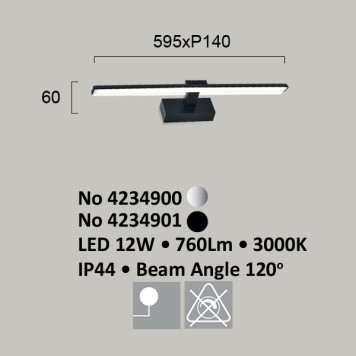 Подсветка для зеркала Viokef Jasper 4234901-2