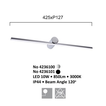 Подсветка для зеркала Viokef Rocco 4236100-2