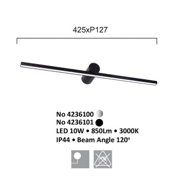 Подсветка для зеркала Viokef Rocco 4236101-3