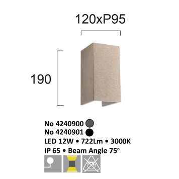 Уличный настенный светильник Viokef Trick 4240900-2