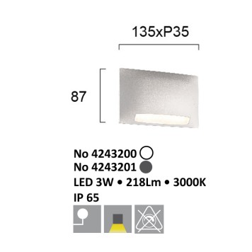 Уличный настенный светильник Viokef Mode 4243200-2
