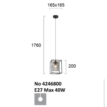 Люстра Viokef Zac 4246800-2
