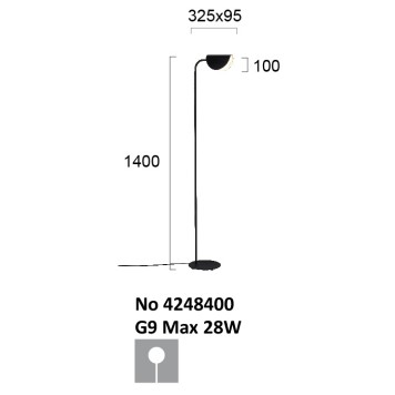 Торшер Viokef Ada 4248400-3