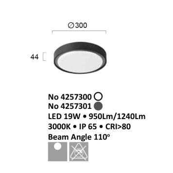 Уличный потолочный светильник Viokef Anabella 4257300-2