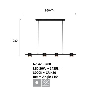 Люстра Viokef Prima 4258200-1