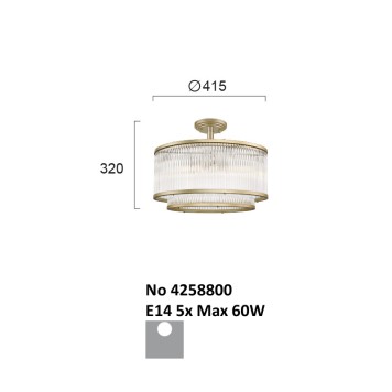 Светильник потолочный Viokef Karolina 4258800-2