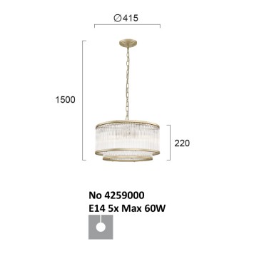 Люстра Viokef Karolina 4259000-2