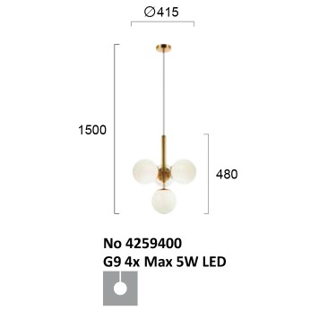 Люстра Viokef Jolin 4259400-1