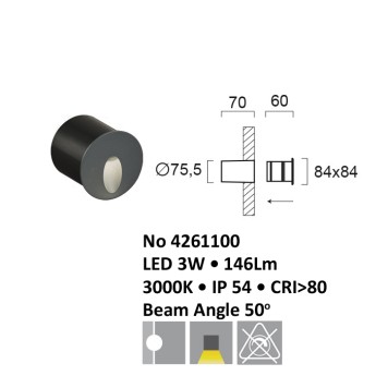 Светильник точечный Viokef Serifos 4261100-3
