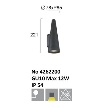 Уличный настенный светильник Viokef Clea 4262200-1