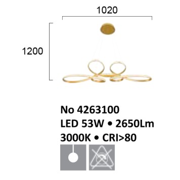 Люстра Viokef Jill 4263100-4
