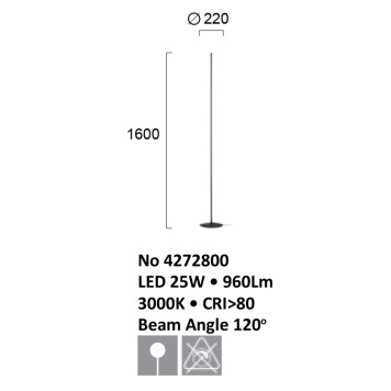 Торшер Viokef Speed 4272800-3