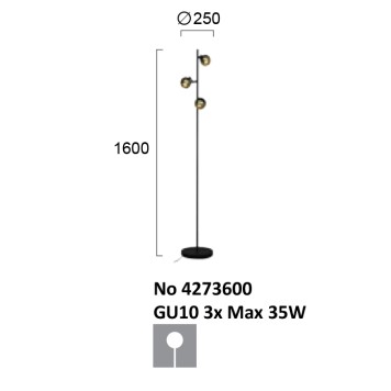 Торшер Viokef Ringo 4273600-2