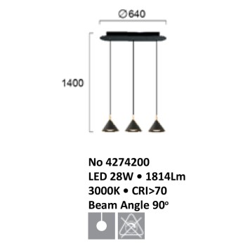Люстра Viokef Jolly 4274200-3