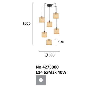 Люстра Viokef Erica 4275000-3