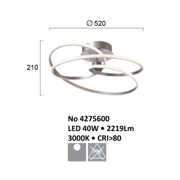 Светильник потолочный Viokef Cort 4275600-3