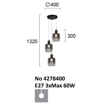 Люстра Viokef Adam 4278400-3