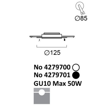 Светильник точечный Viokef Mask 4279700-1