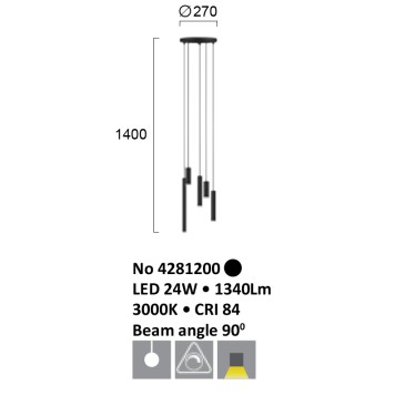 Люстра Viokef Elliot 4281200-3