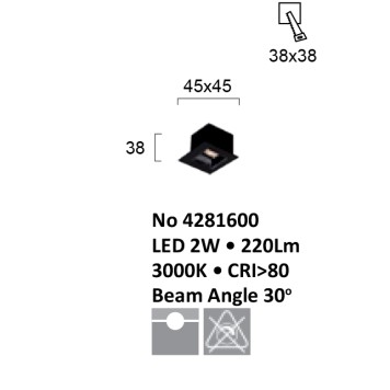 Светильник точечный Viokef Aden 4281600-2