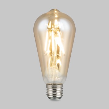 Светодиодная лампа колба Voltega ST64 E27 6W (соответствует 60 Вт) 480Lm 2800К (теплый белый) 5526-3