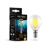 Светодиодная лампа филаментная Voltega Crystal Graphene Globe E14 9W (соответствует 90 Вт) 850Lm 3000К (теплый белый) 7222