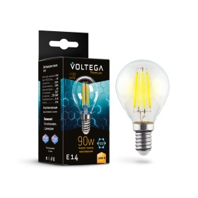 Светодиодная лампа филаментная Voltega Crystal Graphene Globe E14 9W (соответствует 90 Вт) 850Lm 3000К (теплый белый) 7222