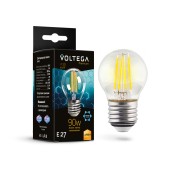 Светодиодная лампа филаментная Voltega Crystal Graphene Globe E27 9W (соответствует 90 Вт) 850Lm 2700К (теплый белый) 7223