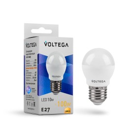 Светодиодная лампа Voltega Simple Globe E27 10W (соответствует 100 Вт) 850Lm 3000К (теплый белый) 7232