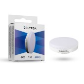 Cветодиодная лампа Voltega 220V GX53 9W (соответствует 60 Вт) 650Lm 4000K (нейтральный белый) 7773