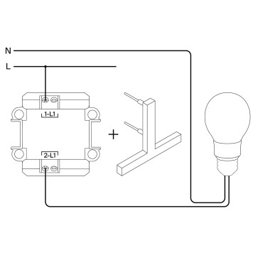 Выключатель 1-клавишный с подсветкой Voltum S70 02 VLS010202-3