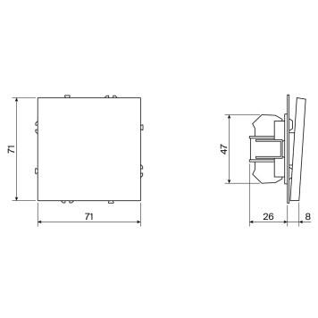 Выключатель 1-клавишный проходной Voltum S70 06 VLS010306-4