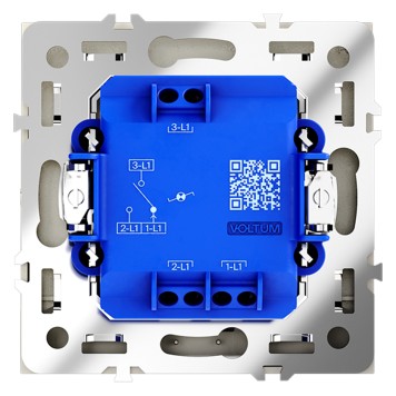 Выключатель 1-клавишный проходной с подсветкой Voltum S70 05 VLS010405-4