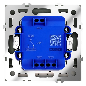 Выключатель 1-клавишный проходной с подсветкой Voltum S70 06 VLS010406-4