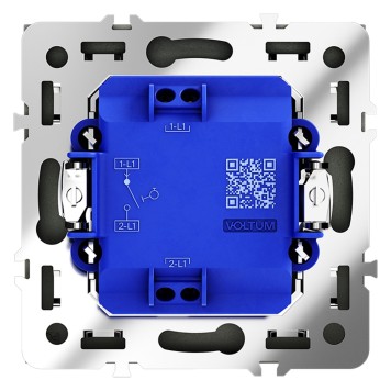 Выключатель 1-клавишный с самовозвратом Voltum S70 08 VLS010608-2
