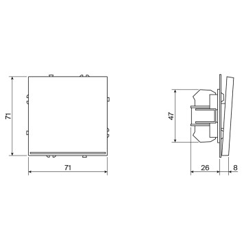 Выключатель 2-клавишный Voltum S70 02 VLS020102-3