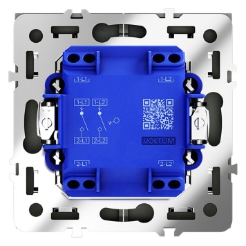 Выключатель 2-клавишный Voltum S70 08 VLS020108-2