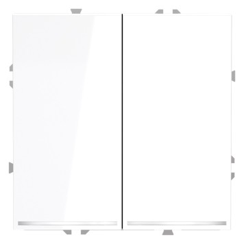 Выключатель 2-клавишный с подсветкой Voltum S70 01 VLS020201-1