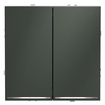 Выключатель 2-клавишный с подсветкой Voltum S70 06 VLS020206-3