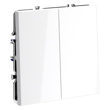 Выключатель 2-клавишный проходной Voltum S70 01 VLS020301