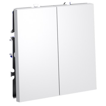 Выключатель 2-клавишный проходной Voltum S70 02 VLS020302