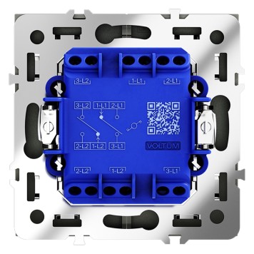 Выключатель 2-клавишный проходной Voltum S70 08 VLS020308-2