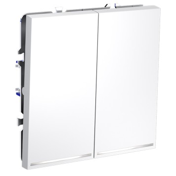 Выключатель 2-клавишный проходной с подсветкой Voltum S70 02 VLS020402