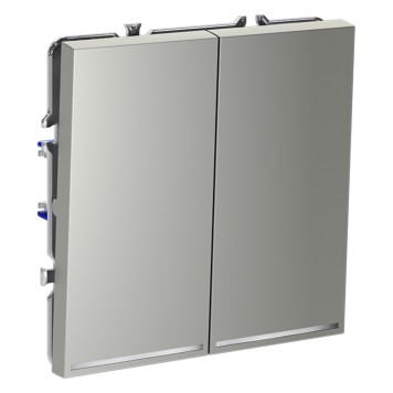 Выключатель 2-клавишный проходной с подсветкой Voltum S70 05 VLS020405