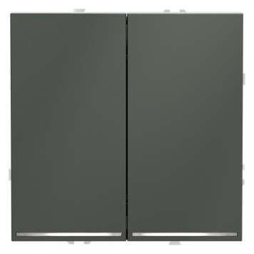 Выключатель 2-клавишный проходной с подсветкой Voltum S70 06 VLS020406-1