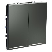 Выключатель 2-клавишный проходной с подсветкой Voltum S70 06 VLS020406