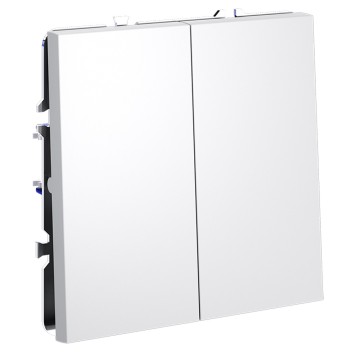 Выключатель 2-клавишный с самовозвратом Voltum S70 02 VLS020602