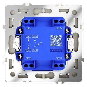 Выключатель 2-клавишный с самовозвратом Voltum S70 05 VLS020605-2